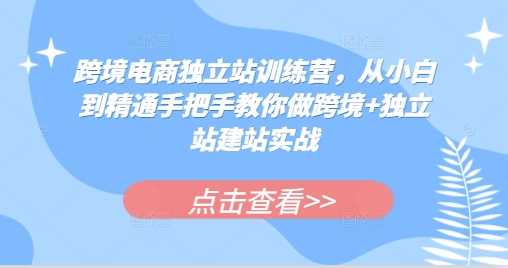 跨境电商独立站训练营，从小白到精通手把手教你做跨境+独立站建站实战远创网-专注分享副业落地实操课程 – 全网首发_高质量项目输出远创网