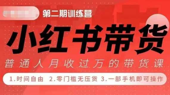 小Red书带货42天训练营 2.0版，宝妈+自由职+上班族+大学生，提高副业收入的大红利项目远创网-专注分享副业落地实操课程 – 全网首发_高质量项目输出远创网