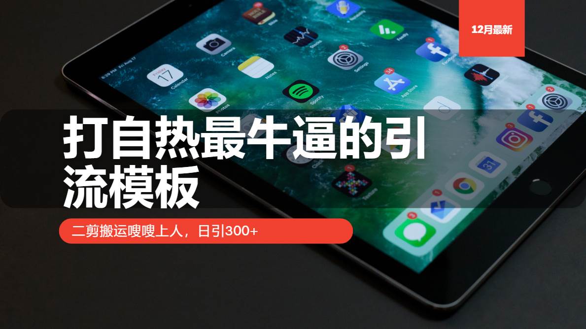 （13654期）打自热最牛逼的引流模板，二剪搬运嗖嗖上人，日引300+远创网-专注分享副业落地实操课程 – 全网首发_高质量项目输出远创网
