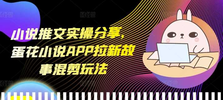 小说推文实操分享，蛋花小说APP拉新故事混剪玩法远创网-专注分享副业落地实操课程 – 全网首发_高质量项目输出远创网