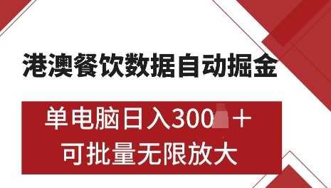 港澳数据全自动掘金，单电脑日入5张，可矩阵批量无限操作【揭秘】远创网-专注分享副业落地实操课程 – 全网首发_高质量项目输出远创网