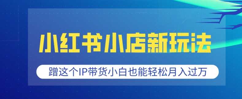 小红书小店新玩法，蹭这个IP带货，小白也能轻松月入过W【揭秘】远创网-专注分享副业落地实操课程 – 全网首发_高质量项目输出远创网