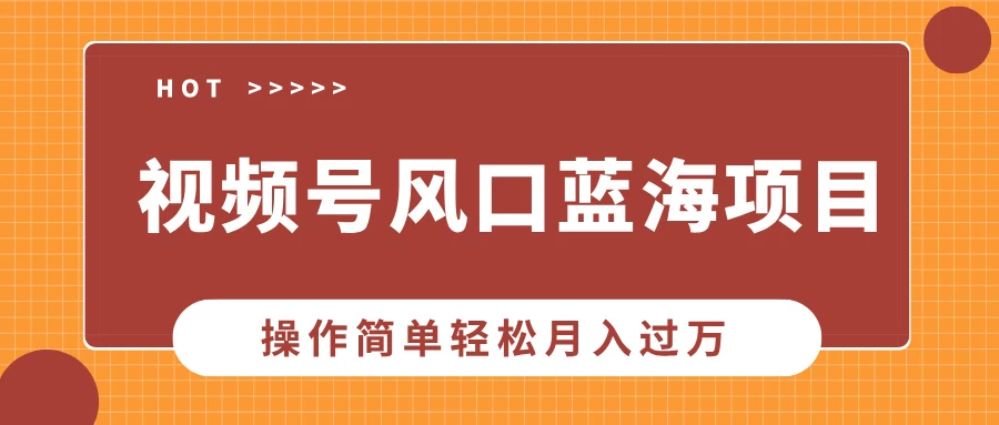 视频号风口蓝海项目，中老年人的流量密码，操作简单轻松月入过万远创网-专注分享副业落地实操课程 – 全网首发_高质量项目输出远创网