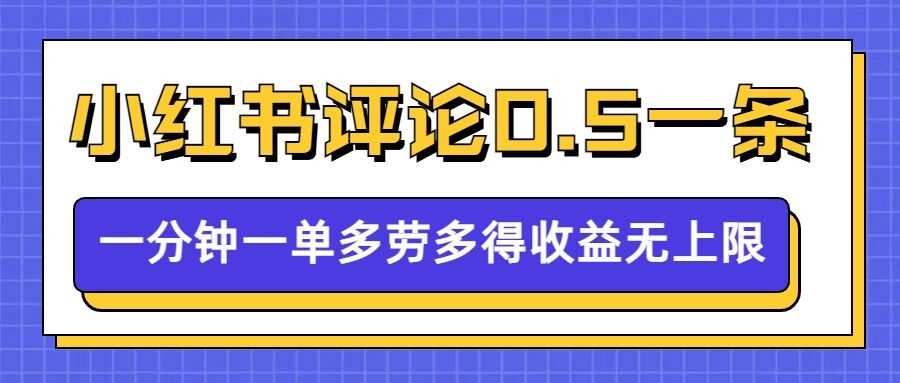 小红书留言评论，0.5元1条，一分钟一单，多劳多得，收益无上限远创网-专注分享副业落地实操课程 – 全网首发_高质量项目输出远创网