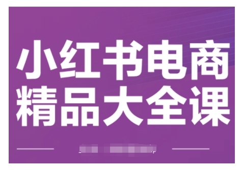 小红书电商精品大全课，快速掌握小红书运营技巧，实现精准引流与爆单目标，轻松玩转小红书电商(更新2月)远创网-专注分享副业落地实操课程 – 全网首发_高质量项目输出远创网