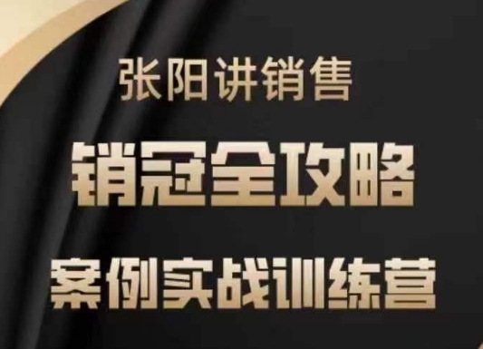 张阳讲销售实战训练营，​案例实战训练，销冠全攻略远创网-专注分享副业落地实操课程 – 全网首发_高质量项目输出远创网