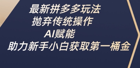 最新拼多多玩法，抛弃传统操作，AI赋能，助力新手小白获取第一桶金远创网-专注分享副业落地实操课程 – 全网首发_高质量项目输出远创网
