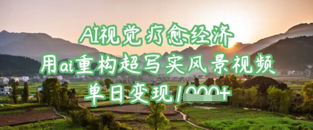 AI视觉疗愈经济：用ai重构超写实风景视频，单日变现多张远创网-专注分享副业落地实操课程 – 全网首发_高质量项目输出远创网