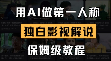 用AI做第一人称独白影视解说，手把手教学，保姆级教程远创网-专注分享副业落地实操课程 – 全网首发_高质量项目输出远创网