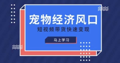 宠物赛道快速变现精品课，宠物经济风口，短视频带货快速变现远创网-专注分享副业落地实操课程 – 全网首发_高质量项目输出远创网