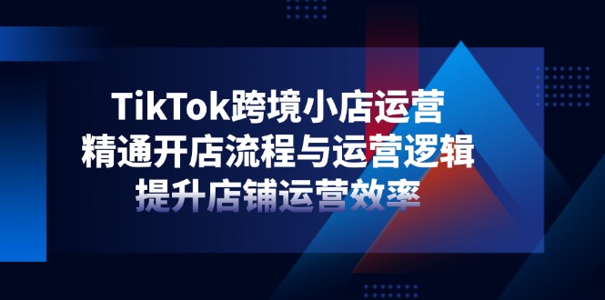 TikTok跨境小店运营，精通开店流程与运营逻辑，提升店铺运营效率远创网-专注分享副业落地实操课程 – 全网首发_高质量项目输出远创网
