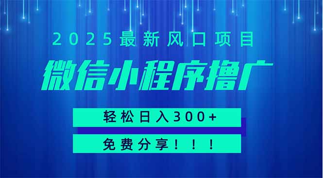 微信小程序撸广，最新风口项目，日入300+ 免费分享 可批量操作 小白可…远创网-专注分享副业落地实操课程 – 全网首发_高质量项目输出远创网