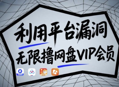利用平台漏洞，无限撸网盘VIP会员，用户亲测有效!【漏洞原理+操作演示】远创网-专注分享副业落地实操课程 – 全网首发_高质量项目输出远创网