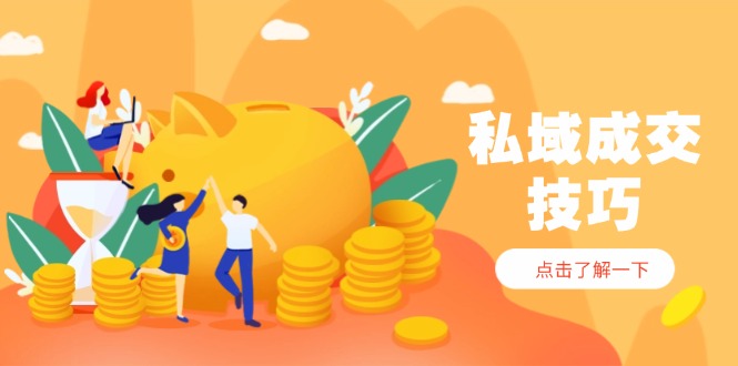 私域成交技巧，帮你从入门到精通，破解四大痛点，快速变现，轻松收钱远创网-专注分享副业落地实操课程 – 全网首发_高质量项目输出远创网