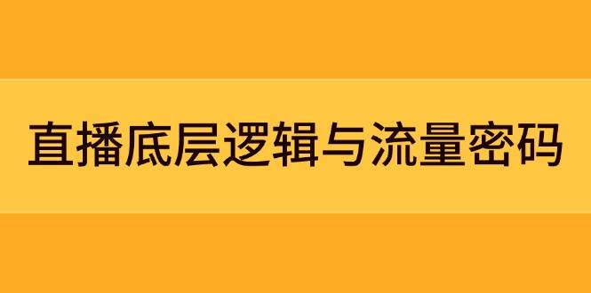 直播底层逻辑与流量密码：定位模型+案例拆解，急速流承接与数据优化全攻略远创网-专注分享副业落地实操课程 – 全网首发_高质量项目输出远创网