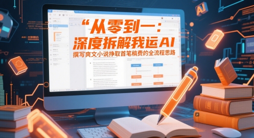 从零到一：深度拆解我运用AI撰写爽文小说挣取首笔稿费的全流程思路远创网-专注分享副业落地实操课程 – 全网首发_高质量项目输出远创网