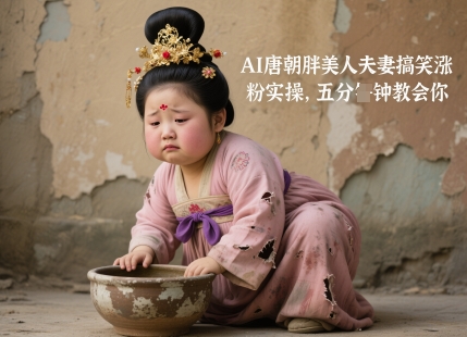 AI唐朝胖美人夫妻搞笑涨粉实操，五分钟教会你远创网-专注分享副业落地实操课程 – 全网首发_高质量项目输出远创网