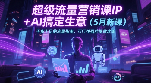 超级流量营销课IP+AI搞定生意(5月新课)干货十足的流量指南，可行性强的提效攻略远创网-专注分享副业落地实操课程 – 全网首发_高质量项目输出远创网