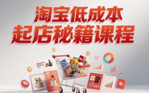 淘宝低成本起店系统课，助你快速起店，实现弯道超车远创网-专注分享副业落地实操课程 – 全网首发_高质量项目输出远创网