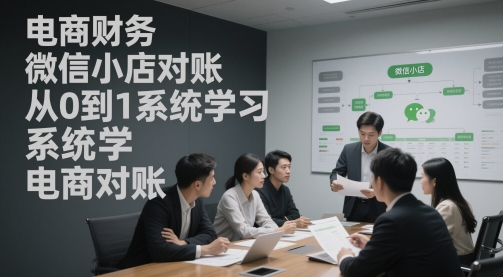 电商财务微信小店对账，从0到1系统学习电商对账远创网-专注分享副业落地实操课程 – 全网首发_高质量项目输出远创网
