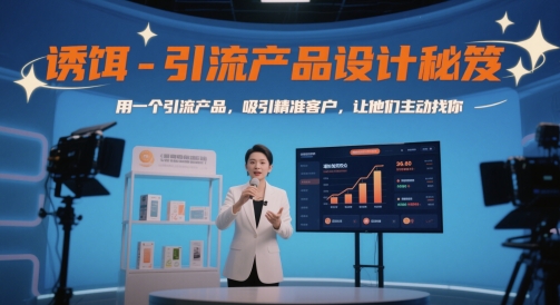 诱饵-引流产品设计秘笈，用一个引流产品，吸引精准客户，让他们主动找你远创网-专注分享副业落地实操课程 – 全网首发_高质量项目输出远创网