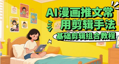 AI漫画推文常用剪辑手法，基础剪辑组合教程远创网-专注分享副业落地实操课程 – 全网首发_高质量项目输出远创网