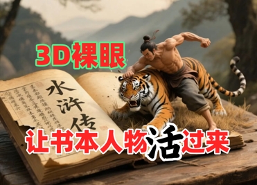 书本人物裸眼3D视频，新的玩法，流量超猛，保姆级教程远创网-专注分享副业落地实操课程 – 全网首发_高质量项目输出远创网