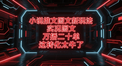 小说推文图文新玩法，实况图文，万播二十单，这转化太牛了！远创网-专注分享副业落地实操课程 – 全网首发_高质量项目输出远创网