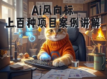 Ai风向标-附100种项目案例玩法-0基础小白到大神ai视频商业应用教学远创网-专注分享副业落地实操课程 – 全网首发_高质量项目输出远创网