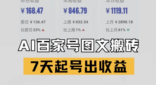 百家号搬砖新玩法，AI一键仿写爆文，7天起号出收益远创网-专注分享副业落地实操课程 – 全网首发_高质量项目输出远创网