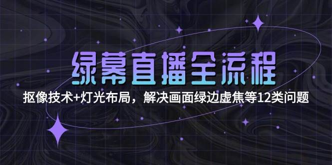 绿幕直播全流程：抠像技术+灯光布局，解决画面绿边虚焦等12类问题远创网-专注分享副业落地实操课程 – 全网首发_高质量项目输出远创网