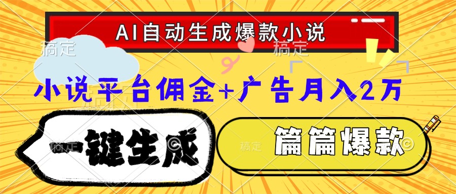 Ai自动生成网文爆款小说，一件生成小说大纲、故事情节，每篇都是爆款，…远创网-专注分享副业落地实操课程 – 全网首发_高质量项目输出远创网