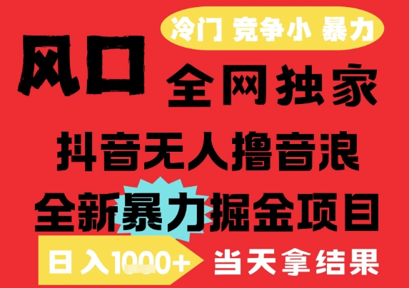 25年6月高爆抖音无人直播最新撸音浪掘金项目，解放双手小白可做，无脑日入1k+，门槛低【揭秘】远创网-专注分享副业落地实操课程 – 全网首发_高质量项目输出远创网