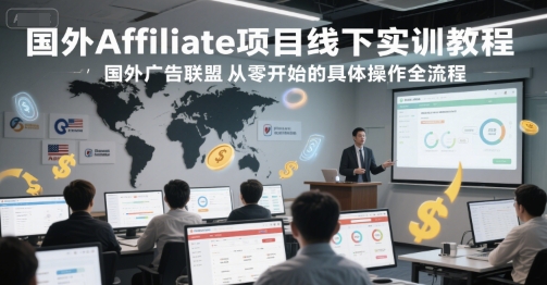 国外Affiliate项目线下实训教程，国外广告联盟从零开始的具体操作全流程远创网-专注分享副业落地实操课程 – 全网首发_高质量项目输出远创网