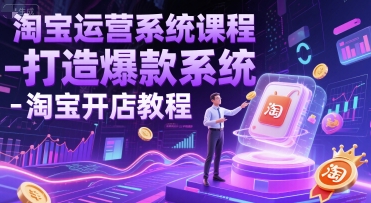 淘宝运营系统课程-打造爆款系统-淘宝开店教程远创网-专注分享副业落地实操课程 – 全网首发_高质量项目输出远创网