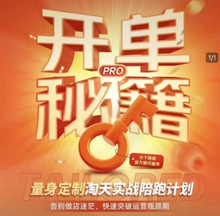 淘宝开单秘籍PRO，量身定制淘天实战陪跑计划，告别做店迷茫、快速突破运营瓶颈期(更新6月)远创网-专注分享副业落地实操课程 – 全网首发_高质量项目输出远创网