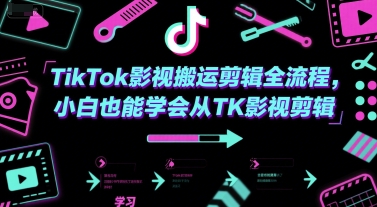 TikTok影视搬运剪辑全流程，小白也能学会从TK影视剪辑远创网-专注分享副业落地实操课程 – 全网首发_高质量项目输出远创网