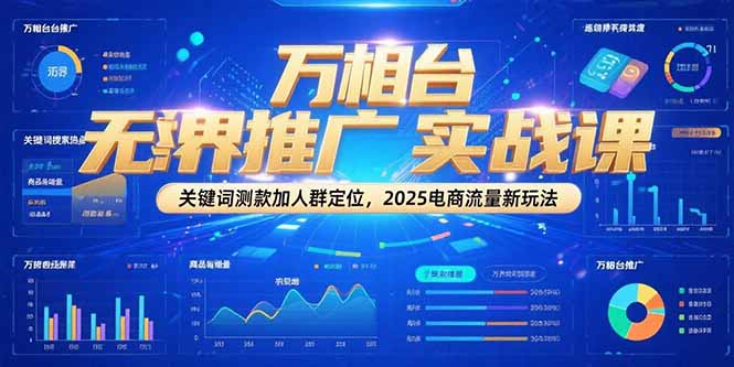 万相台无界推广实战课，关键词测款加人群定位，2025电商流量新玩法远创网-专注分享副业落地实操课程 – 全网首发_高质量项目输出远创网