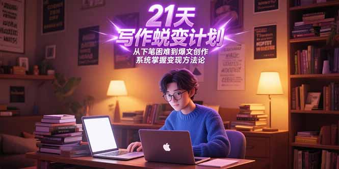 21天写作蜕变计划，从下笔困难到爆文创作，系统掌握变现方法论远创网-专注分享副业落地实操课程 – 全网首发_高质量项目输出远创网