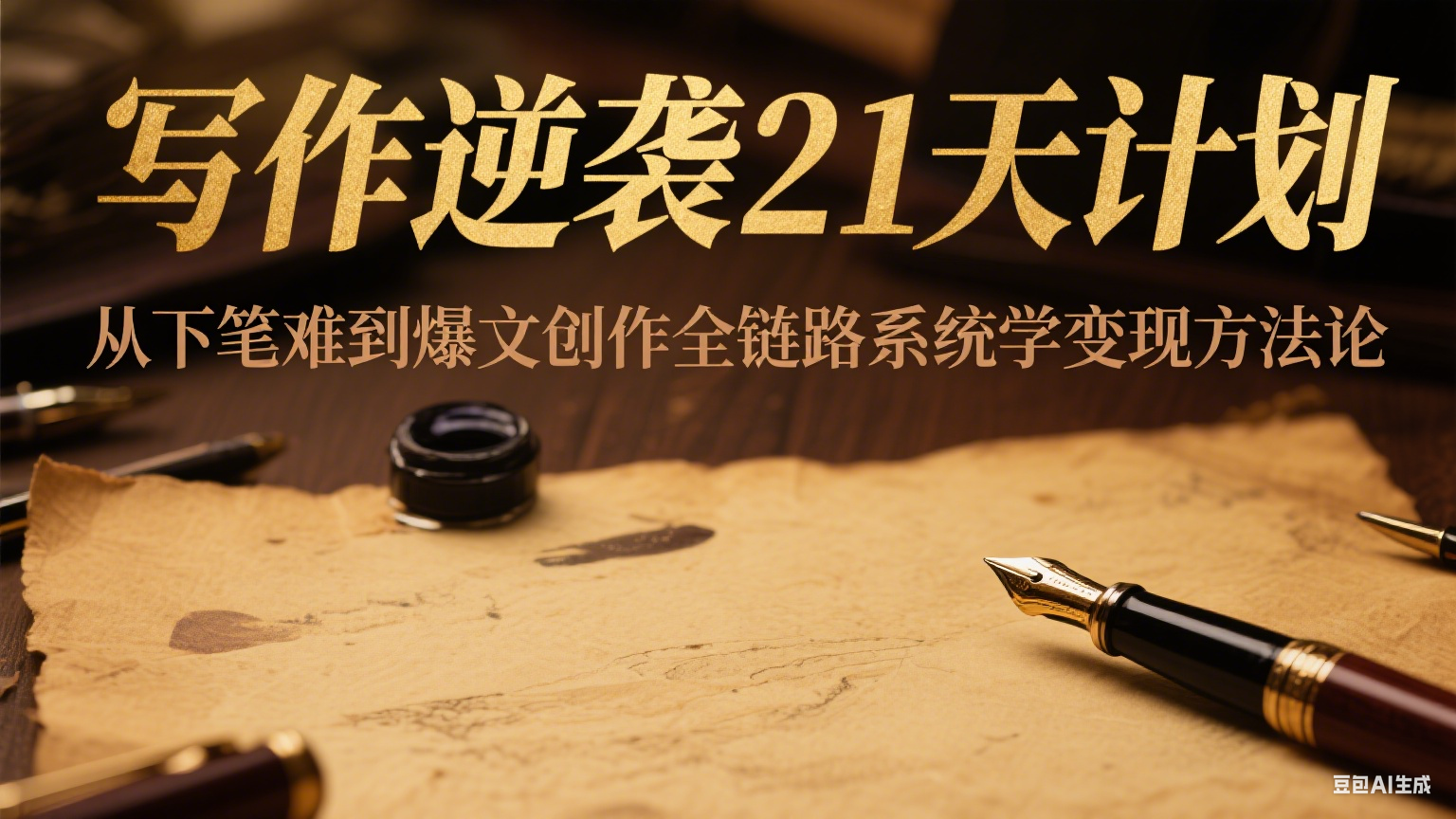 写作逆袭21天计划：从下笔难到爆文创作全链路系统学变现方法论远创网-专注分享副业落地实操课程 – 全网首发_高质量项目输出远创网