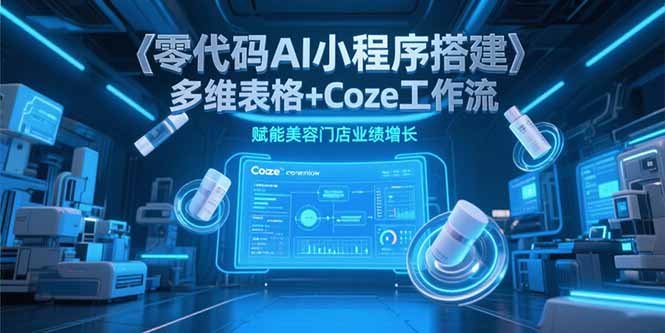 零代码AI小程序搭建，多维表格+Coze工作流，赋能美容门店业绩增长远创网-专注分享副业落地实操课程 – 全网首发_高质量项目输出远创网