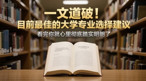 付费文章：一文道破！目前最佳的大学专业选择建议，看完你就心里彻底踏实明朗了远创网-专注分享副业落地实操课程 – 全网首发_高质量项目输出远创网