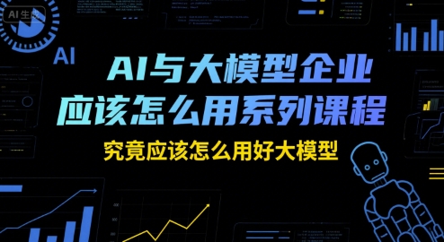 AI与大模型企业应该怎么用系列课程，究竟应该怎么用好大模型远创网-专注分享副业落地实操课程 – 全网首发_高质量项目输出远创网