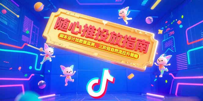 随心推投放指南，脚本设计加数据监测，三阶段自然流拉升策略远创网-专注分享副业落地实操课程 – 全网首发_高质量项目输出远创网