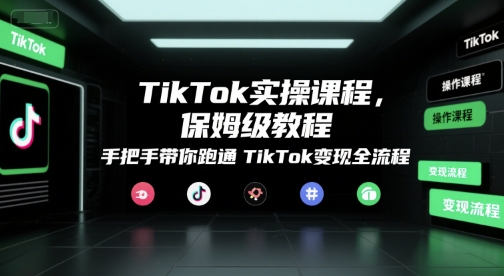 TikTok实操课程，保姆级教程，手把手带你跑通TikTok变现全流程远创网-专注分享副业落地实操课程 – 全网首发_高质量项目输出远创网