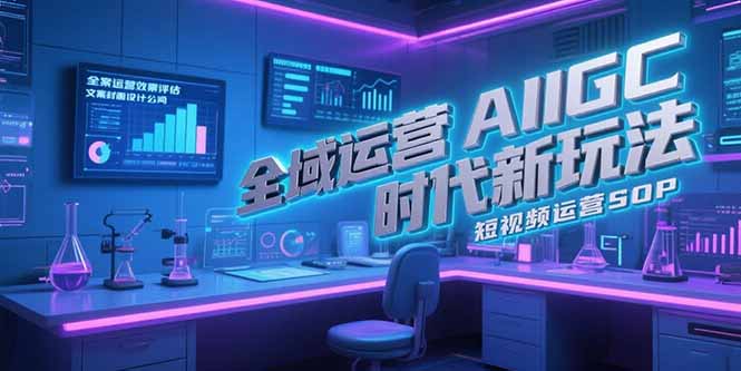 全域运营AIGC时代新玩法，文案封面设计公式，短视频运营SOP远创网-专注分享副业落地实操课程 – 全网首发_高质量项目输出远创网