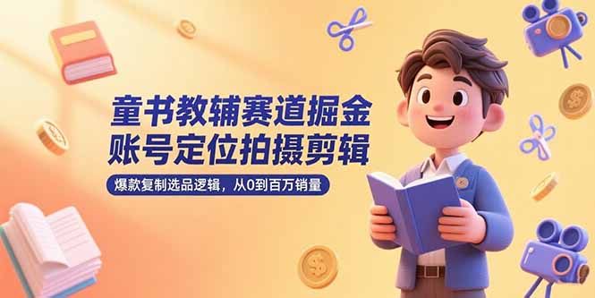 童书教辅赛道掘金，账号定位拍摄剪辑，爆款复制选品逻辑，从0到百万销量远创网-专注分享副业落地实操课程 – 全网首发_高质量项目输出远创网