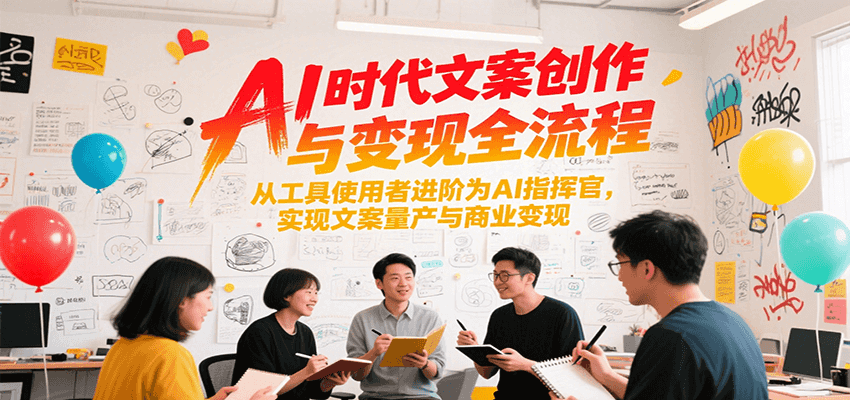 AI时代文案创作与变现全流程，从工具使用者进阶为AI指挥官，实现文案量产与商业变现远创网-专注分享副业落地实操课程 – 全网首发_高质量项目输出远创网