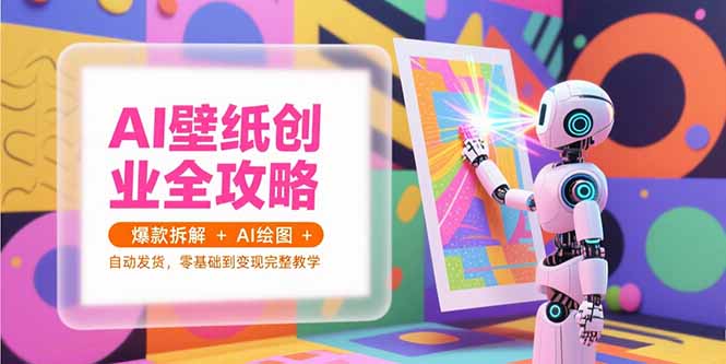AI壁纸创业全攻略，爆款拆解+AI绘图+自动发货，零基础到变现完整教学远创网-专注分享副业落地实操课程 – 全网首发_高质量项目输出远创网
