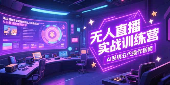 无人直播实操训练营，从设备搭建到话术，AI系统五代操作指南(7月更新远创网-专注分享副业落地实操课程 – 全网首发_高质量项目输出远创网